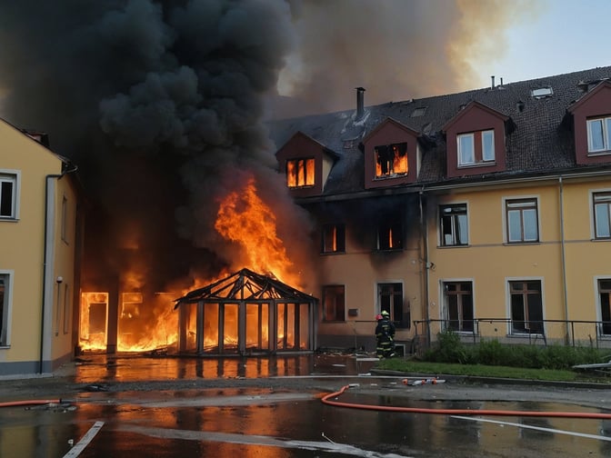 Großbrand in Münchner Pflegeheim: 15 Verletzte, historisches Gebäude schwer beschädigt