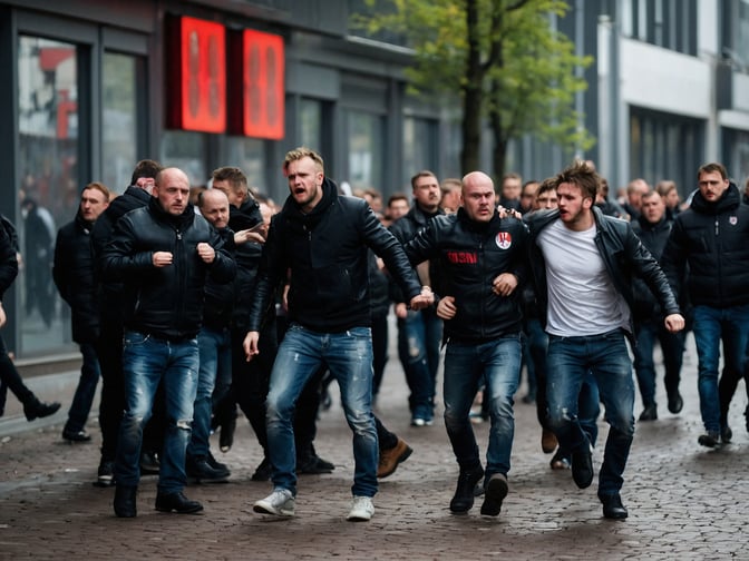 HSV-Hooligans attackieren ältere Köln-Fans - Schockierende Gewalt in St. Pauli