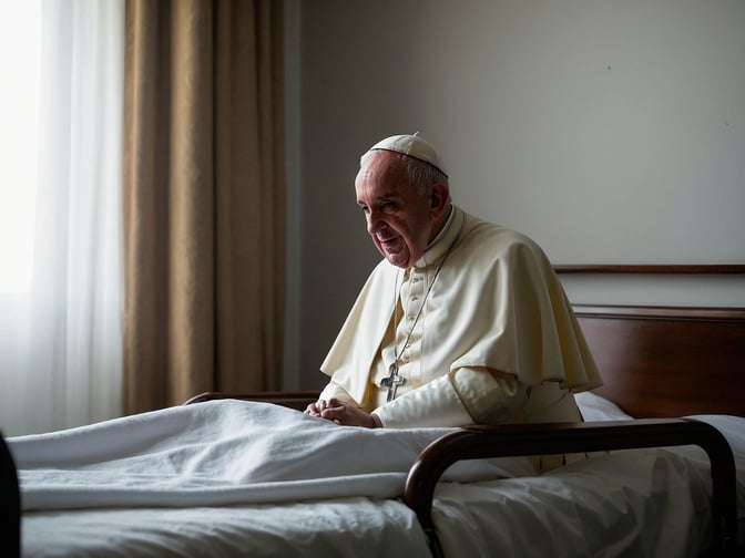 Papst Franziskus mit schwerer Lungenentzündung im Krankenhaus