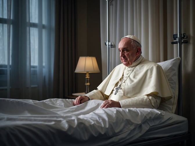 Papst Franziskus kritisch, aber ruhige Nächte im Krankenhaus